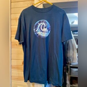 Quiksilver Blue Short Sleeve Tee with Graphic Design